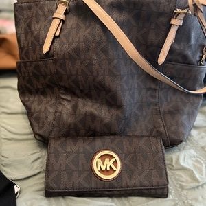 Michael Kors bag and matching wallet